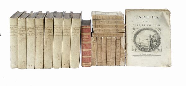 Lorenzo Pignotti : Storia della Toscana sino al Principato con diversi saggi sulle scienze lettere e arti [...] Tomo primo (-duodecimo).  - Asta Libri a stampa dal XV al XIX secolo [Parte II] - Associazione Nazionale - Case d'Asta italiane
