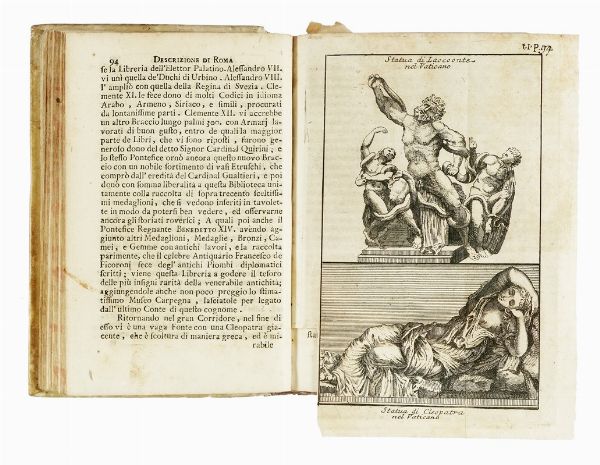 Roma antica, e moderna o sia Nuova descrizione di tutti gl'edificj antichi, e moderni, tanto sagri, quanto profani della citt di Roma [...] Abbellita con duecento, e pi figure di rame, e con curiose notizie istoriche [...] Tomo primo (-terzo).  - Asta Libri a stampa dal XV al XIX secolo [Parte II] - Associazione Nazionale - Case d'Asta italiane