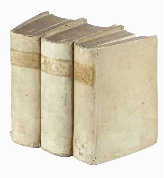 Roma antica, e moderna o sia Nuova descrizione di tutti gl'edificj antichi, e moderni, tanto sagri, quanto profani della citt di Roma [...] Abbellita con duecento, e pi figure di rame, e con curiose notizie istoriche [...] Tomo primo (-terzo).  - Asta Libri a stampa dal XV al XIX secolo [Parte II] - Associazione Nazionale - Case d'Asta italiane