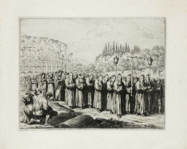 Bartolomeo Pinelli : Costumi diversi inventati ed incisi da Bartolomeo Pinelli in n. 25 tavole.  - Asta Libri a stampa dal XV al XIX secolo [Parte II] - Associazione Nazionale - Case d'Asta italiane