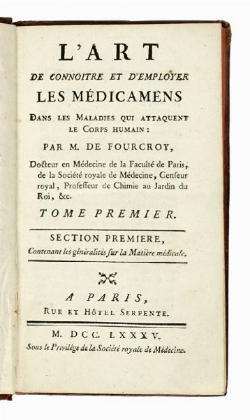 LOUIS VITET : Trait de la sangsue mdicinale.  - Asta Libri a stampa dal XV al XIX secolo [Parte II] - Associazione Nazionale - Case d'Asta italiane