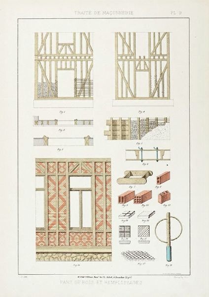 Trait thorique et pratique de maonnerie et des parties qui s'y rattachent.  - Asta Libri a stampa dal XV al XIX secolo [Parte II] - Associazione Nazionale - Case d'Asta italiane