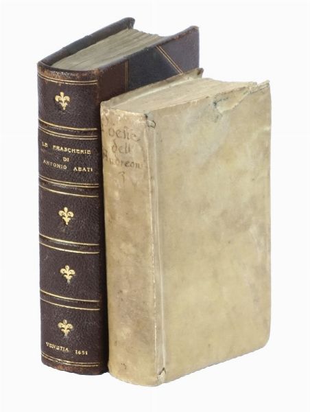 DOMENICO ANDREONI : Poesie liriche... Parte prima (-seconda).  - Asta Libri a stampa dal XV al XIX secolo [Parte II] - Associazione Nazionale - Case d'Asta italiane