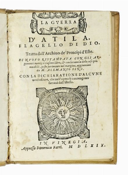 GIOVANNI MARIA BARBIERI : La guerra d'Attila flagello di Dio...  - Asta Libri a stampa dal XV al XIX secolo [Parte II] - Associazione Nazionale - Case d'Asta italiane