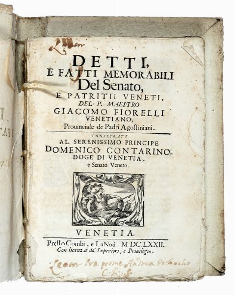 NICOL BEREGAN : Historia delle guerre d'Europa dalla comparsa dell'armi ottomane nell'Hungheria l'anno 1683 [...] Parte prima (-seconda).  - Asta Libri a stampa dal XV al XIX secolo [Parte II] - Associazione Nazionale - Case d'Asta italiane