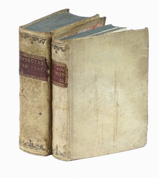 Francesco Guicciardini : La Historia d'Italia [...] divisa in venti libri [...] Riscontrata con tutti gli altri historici [... ] per Thomaso Porcacchi...  - Asta Libri a stampa dal XV al XIX secolo [Parte II] - Associazione Nazionale - Case d'Asta italiane