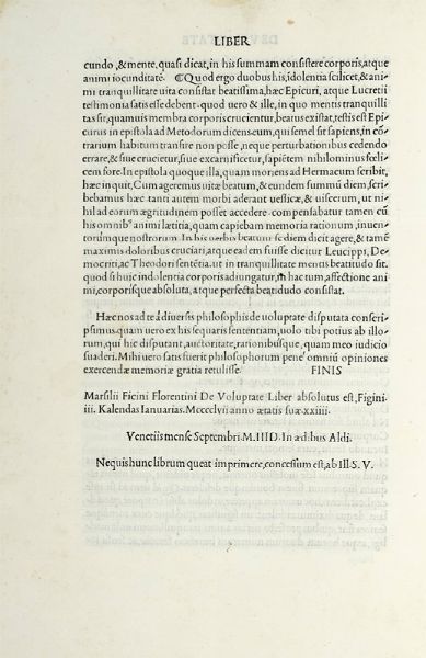IAMBLICHUS : De mysteriis Aegyptiorum, Chaldaeorum, Assyriorum. [Tr: Marsilius Ficinus]. Add: Proclus: In Platonicum Alcibiadem. De sacrificio et magia. Porphyrius: De divinis et daemonibus...  - Asta Libri a stampa dal XV al XIX secolo [Parte II] - Associazione Nazionale - Case d'Asta italiane
