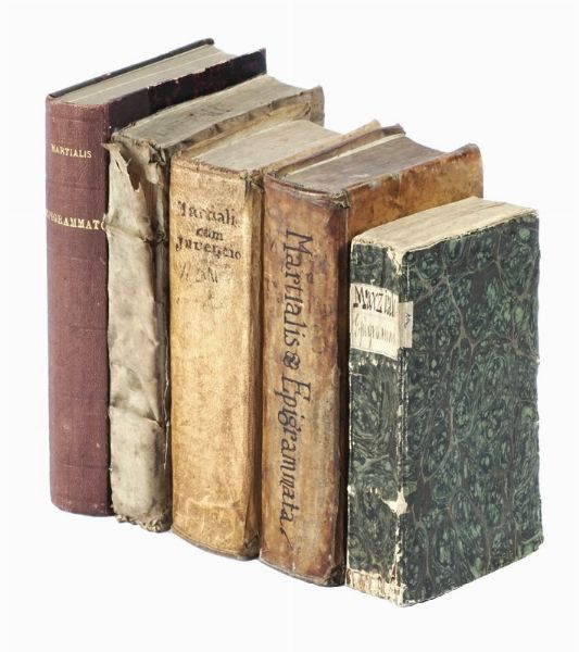 MARCUS VALERIO MARTIALIS : Lotto composto di 5 opere.  - Asta Libri a stampa dal XV al XIX secolo [Parte II] - Associazione Nazionale - Case d'Asta italiane