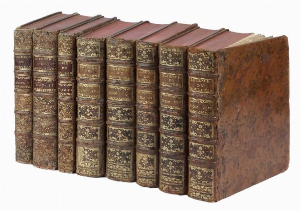 GASPARD REAL DE CURBAN : La science du gouvernement, ouvrage de morale, de droit et de politique, qui contient les principes du commandement & de l'obeissance... Premiere partie (-tome huitieme).  - Asta Libri a stampa dal XV al XIX secolo [Parte II] - Associazione Nazionale - Case d'Asta italiane