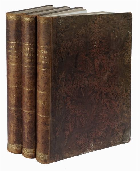 FELIX JEAN BAPTISTE JOSEPH REIBELL : Nuovo corso completo di pubbliche costruzioni dietro il celebre programma di Mattia Giuseppe Sganzin [...] Volume primo (-terzo).  - Asta Libri a stampa dal XV al XIX secolo [Parte II] - Associazione Nazionale - Case d'Asta italiane