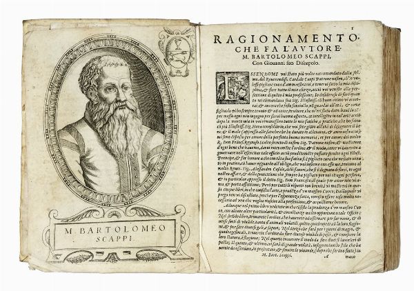BARTOLOMEO SCAPPI : Opera [...] divisa in sei libri. Il trinciante.  - Asta Libri a stampa dal XV al XIX secolo [Parte II] - Associazione Nazionale - Case d'Asta italiane