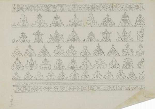 CESARE VECELLIO : Raccolta di 24 tavole da Corona delle nobili et virtuose donne [...] Nel qual si dimostra in varij dissegni, tutte le sorti di mostre di punti tagliati, punti in aria, punti a reticello, e d'ogni altra sorte.  - Asta Libri a stampa dal XV al XIX secolo [Parte II] - Associazione Nazionale - Case d'Asta italiane