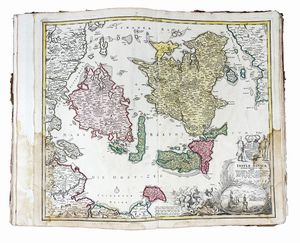 JOHANN BAPTIST HOMANN : Atlas Novus terrarum orbis imperia [...] Somannischer Atlas von Sundert Landfarten.  - Asta Libri a stampa dal XV al XIX secolo [Parte II] - Associazione Nazionale - Case d'Asta italiane