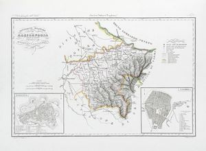 Attilio Zuccagni Orlandini : Atlante geografico degli stati italiani delineato sopra le migliori e pi moderne mappe per servire di corredo alla Corografia fisica storica e statistica dell'Italia. Volume I (-II).  - Asta Libri a stampa dal XV al XIX secolo [Parte II] - Associazione Nazionale - Case d'Asta italiane