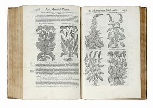 PIETRO ANDREA MATTIOLI : Commentarii in libros sex Pedacii Dioscoridis [...] Adiectis quam plurimis plantarum & animalium imaginibus...  - Asta Libri a stampa dal XV al XIX secolo [Parte II] - Associazione Nazionale - Case d'Asta italiane