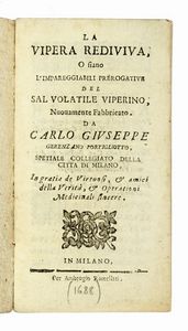 CARLO GIUSEPPE GERENZANO PORTIGLIOTTO - Lotto composto di 3 opere di medicina.