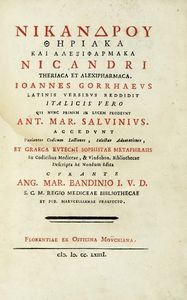 CARLO GIUSEPPE GERENZANO PORTIGLIOTTO : Lotto composto di 3 opere di medicina.  - Asta Libri a stampa dal XV al XIX secolo [Parte II] - Associazione Nazionale - Case d'Asta italiane