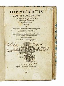 HIPPOCRATES - Coi medicorum omnium longe principis, opera quae apud nos extant omnia...