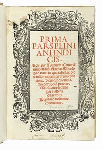 GAIUS PLINIUS SECUNDUS - Historiae natu. lib. XXXVII olim ab Alexandro Benedicto castigati...