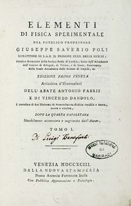 GIUSEPPE SAVERIO POLI - Lotto composto di 5 opere di fisica di Giuseppe Saverio Poli.
