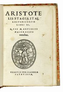 ARISTOTELES - Rhetoricorum libri III.