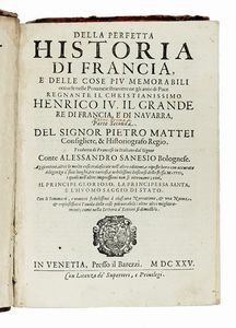 NICOL BEREGAN : Historia delle guerre d'Europa dalla comparsa dell'armi ottomane nell'Hungheria l'anno 1683 [...] Parte prima (-seconda).  - Asta Libri a stampa dal XV al XIX secolo [Parte II] - Associazione Nazionale - Case d'Asta italiane