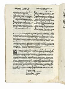 NASO PUBLIUS OVIDIUS : De arte amandi et de remedio amoris cum comento.  - Asta Libri a stampa dal XV al XIX secolo [Parte II] - Associazione Nazionale - Case d'Asta italiane