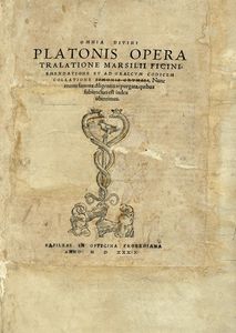 Plato - Omnia [...] opera tralatione Marsilii Ficini, emendatione et ad graecum Codicem Collatione Simonis Grynaei...