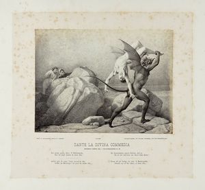 FRANCESCO SCARAMUZZA : Raccolta di illustrazioni per la Divina Commedia.  - Asta Libri a stampa dal XV al XIX secolo [Parte II] - Associazione Nazionale - Case d'Asta italiane