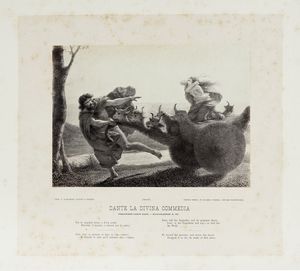 FRANCESCO SCARAMUZZA : Raccolta di illustrazioni per la Divina Commedia.  - Asta Libri a stampa dal XV al XIX secolo [Parte II] - Associazione Nazionale - Case d'Asta italiane