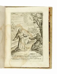 FRANCESCO VILLAMENA : S. Francisci historia cum iconibus in aere excusis.  - Asta Libri a stampa dal XV al XIX secolo [Parte II] - Associazione Nazionale - Case d'Asta italiane