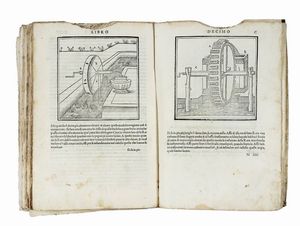 MARCUS POLLIO VITRUVIUS : Di Architettura dal vero esemplare latino nella volgar lingua tradotto: e con le figure a suoi luoghi con mira[n]do ordine insignito...  - Asta Libri a stampa dal XV al XIX secolo [Parte II] - Associazione Nazionale - Case d'Asta italiane