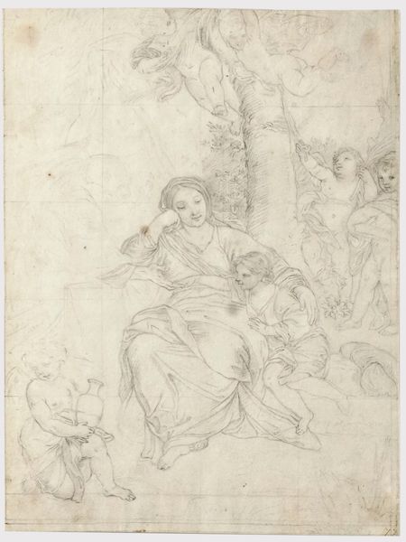 Carlo Maratta, copia da : (XIX secolo) Sacra Famiglia  - Asta Pittura Antica - Associazione Nazionale - Case d'Asta italiane