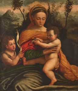 Raffaello Sanzio, copia da - Madonna con Bambino e San Giovannino