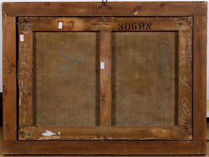 Scuola del XVIII secolo Paesaggio con cacciatori e contadine  - Asta Pittura Antica - Associazione Nazionale - Case d'Asta italiane