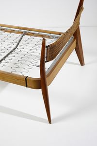 LASZLO PAUL (1900 - 1993) : attribuito. Letto singolo  - Asta Asta 420 | DESIGN E ARTI DECORATIVE DEL NOVECENTO Online - Associazione Nazionale - Case d'Asta italiane