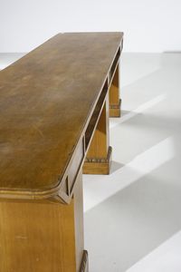 PIACENTINI MARCELLO (1881 - 1960) : attribuito. Monumentale tavolo con bacellatura alle basi  - Asta Asta 420 | DESIGN E ARTI DECORATIVE DEL NOVECENTO Online - Associazione Nazionale - Case d'Asta italiane