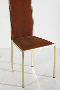 ZEVI RENATO : attribuito. Lotto di sei sedie  - Asta Asta 420 | DESIGN E ARTI DECORATIVE DEL NOVECENTO Online - Associazione Nazionale - Case d'Asta italiane