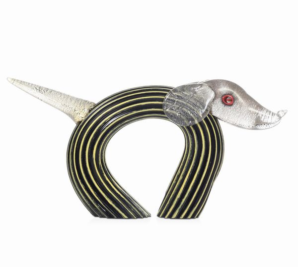 Cane in vetro di Murano  - Asta Antiquariato Settembre - Associazione Nazionale - Case d'Asta italiane