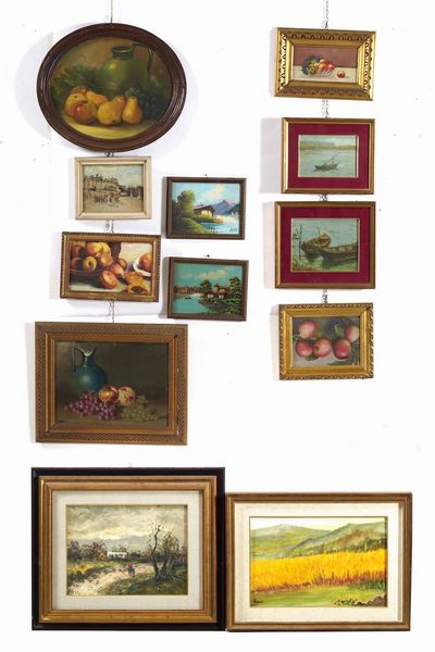 Lotto 12 di dipinti, XX-XXI secoio  - Asta Antiquariato Settembre - Associazione Nazionale - Case d'Asta italiane