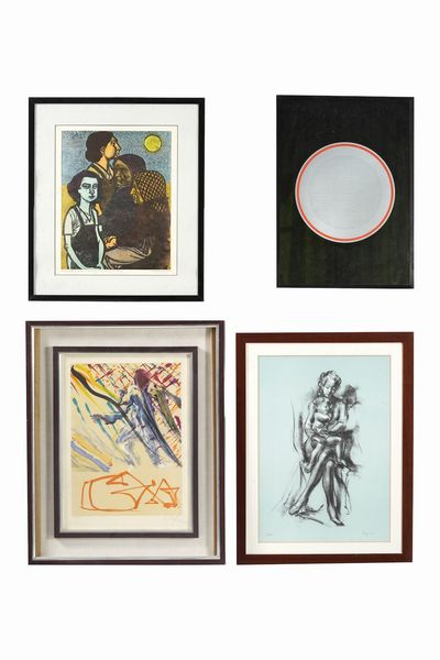 4 litografie di autori moderni Vanna Nicolotti, Zappino  - Asta Antiquariato Settembre - Associazione Nazionale - Case d'Asta italiane