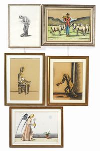 10 tra litografie e dipinti di Morando  - Asta Antiquariato Settembre - Associazione Nazionale - Case d'Asta italiane