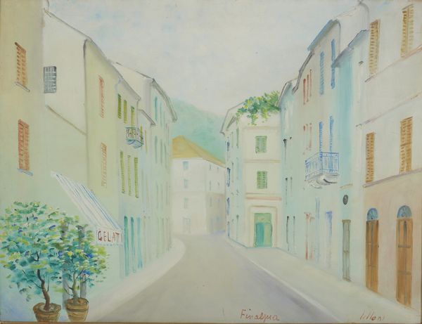 LILLONI UMBERTO (1898 - 1980) : Strada a Finalpia.  - Asta Asta 421 | ARTE MODERNA E CONTEMPORANEA Online - Associazione Nazionale - Case d'Asta italiane