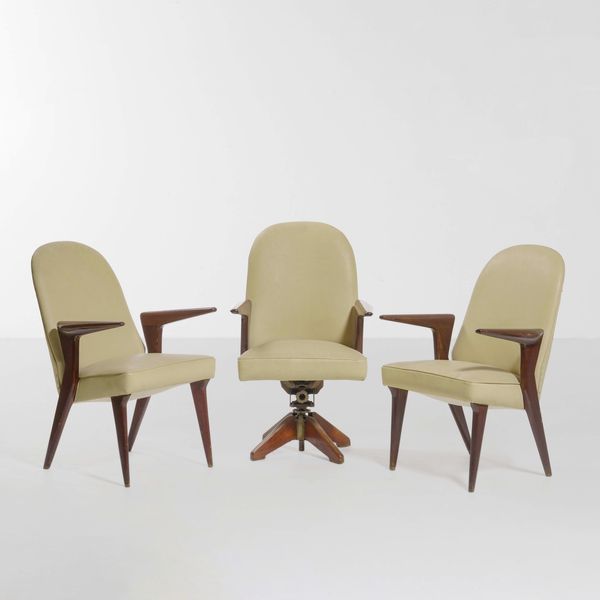 Set composto da due sedie una sedia girevole  - Asta Design Lab - Associazione Nazionale - Case d'Asta italiane
