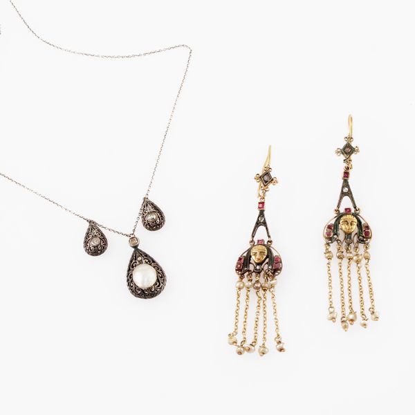 ORECCHINI E COLLANA  - Asta Gioielli e Orologi - Associazione Nazionale - Case d'Asta italiane