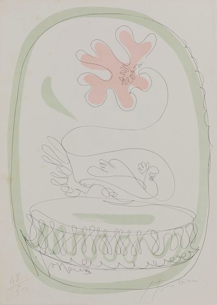 LUCIO FONTANA : Senza titolo  - Asta Grafica e Multipli d'Autore - Associazione Nazionale - Case d'Asta italiane