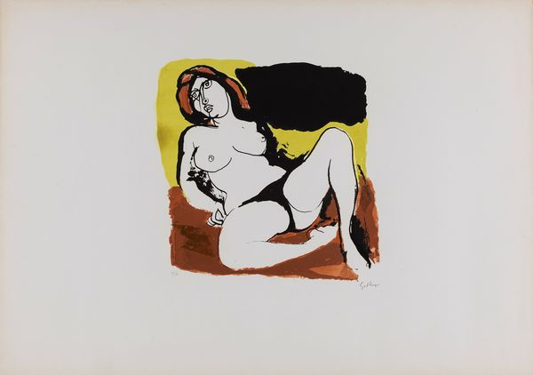 Renato Guttuso : Senza titolo  - Asta Grafica e Multipli d'Autore - Associazione Nazionale - Case d'Asta italiane