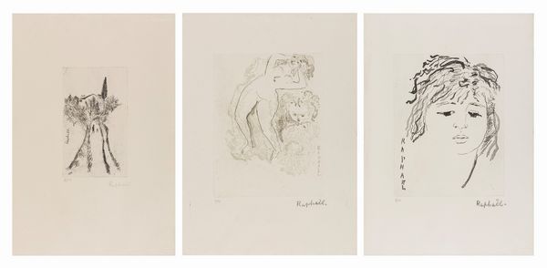 Antonietta Raphaël Mafai : lotto composto da 03 incisioni  - Asta Grafica e Multipli d'Autore - Associazione Nazionale - Case d'Asta italiane