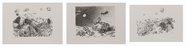 Ambrogio Magnaghi : Tre litografie  - Asta Grafica e Multipli d'Autore - Associazione Nazionale - Case d'Asta italiane