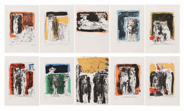 Carlo Mattioli : Senza titolo  - Asta Grafica e Multipli d'Autore - Associazione Nazionale - Case d'Asta italiane